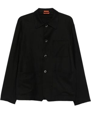 Barena Sobrecamisa Con Botones - Negro
