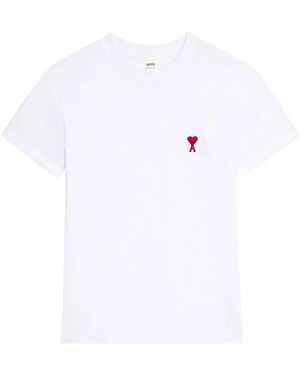 Ami Paris Monogram Organic Cotton T-Shirt - White