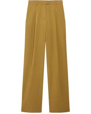 Another Tomorrow Pleat-Detailing Trousers - Natural