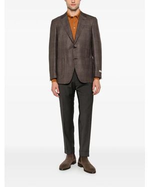Canali Notched-Lapel Blazer - Black