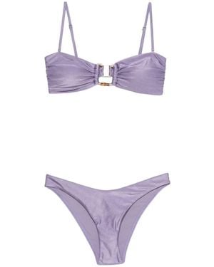 Zimmermann Bikini Indra Con Ribete De Bambú - Morado