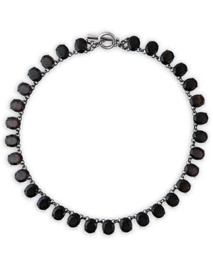 Rhoe Bermat Rauchtopaz Crystal Chain Necklace - Black