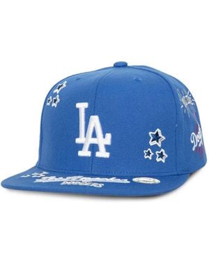 Mitchell & Ness X Mlb Los Angeles Dodgers Embroidered Snapback Cap - Blue