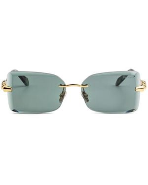 BVLGARI Lunettes De Soleil Serpenti À Monture Rectangulaire - Green