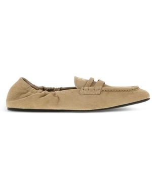 Miu Miu Suede Loafers - White
