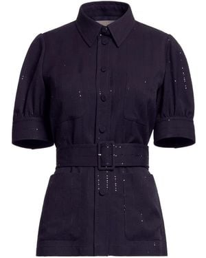 Elie Saab Belted Crepe Shirt - Blue