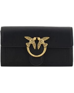 Pinko Love One Leather Wallet - Black