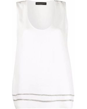 Fabiana Filippi Chain-Link Trim Vest Top - White