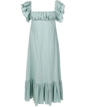 Clube Bossa Square-Neck Maxi Dress - Blue