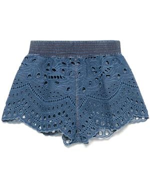 Ermanno Scervino Kanten Shorts - Blauw