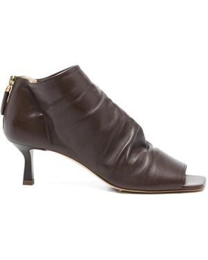 The Seller Bottines À Bout Carré Ouvert - Brown