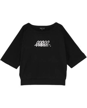 agnès b. Logo-Print Short-Sleeve T-Shirt - Black
