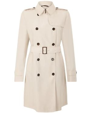 Moorer Belt double-breasted trench - Neutro