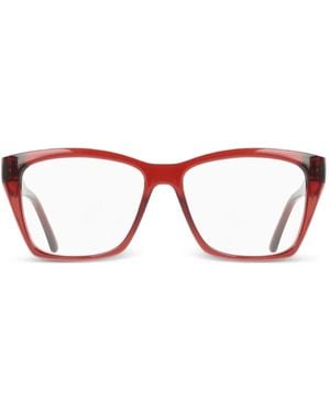 Ferragamo Eyewear Square-Frame Glasses - Red