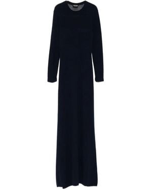 Tom Ford Sheer-Back Knitted Dress - Blue