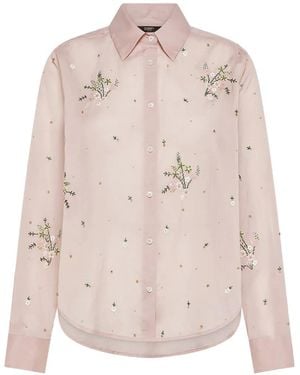 Seventy Floral-Embroidered Shirt - Pink