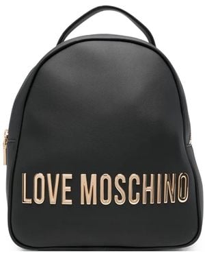 Love Moschino Logo-Lettering Backpack - Black