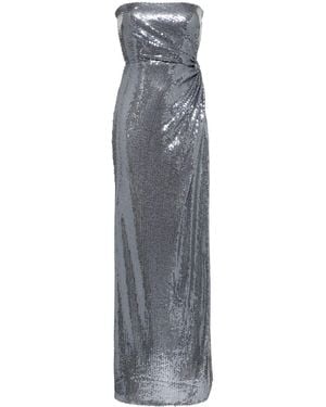 Alex Perry Twisted Sequinned Gown - Grey