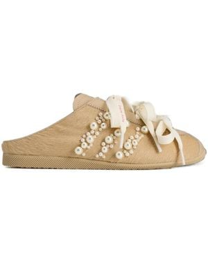 adidas X Simone Rocha Japan Slip-On Pearl-Embellished Trainers - Natural