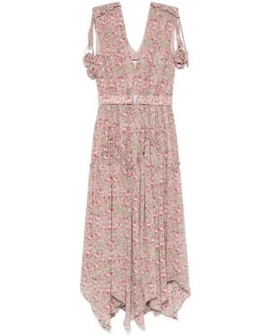 Nissa Floral-Print Midi Dress - Pink