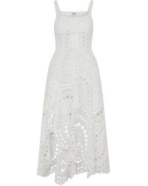 Charo Ruiz Ayla Broderie-Anglaise Cotton Maxi Dress - White