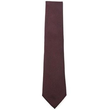 ZEGNA Micro-Patterned Tie - Purple