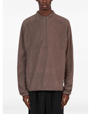 Satisfy Fuzzfleece Ad Half-Zip Jumper - Brown
