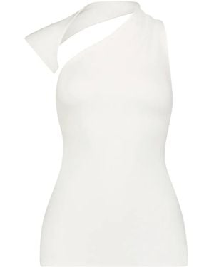 MARCELLA Manhattan Sculpted One-Shoulder Top - White