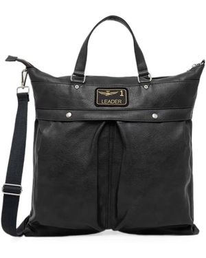 Aeronautica Militare Logo-Patch Shoulder Bag - Black