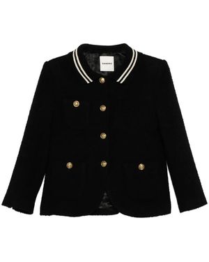 Sandro Tweed Jacket - Black