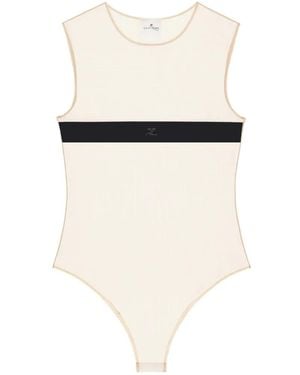 Courreges Transparent Tulle Bodysuit - White
