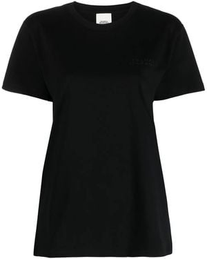 Isabel Marant TS0103 FA Mujer Camisa negra y polo - Negro