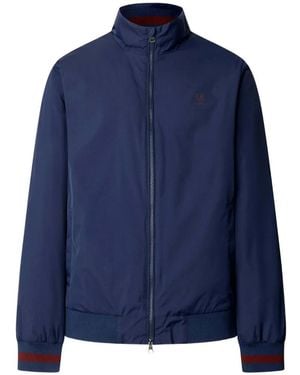 Hackett Blouson Jack Met Geborduurd Logo - Blauw