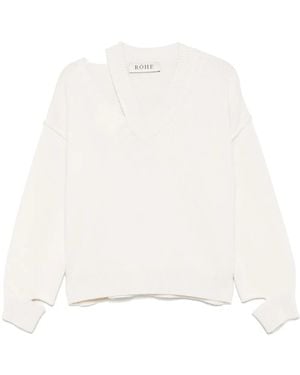 Rohe Jersey con aberturas - Blanco