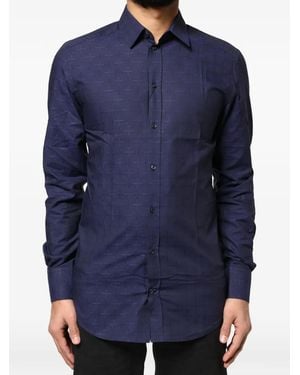 Dolce & Gabbana Check-Pattern Shirt - Blue
