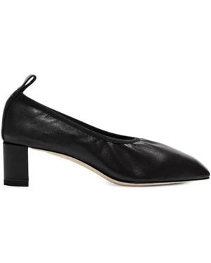 Aeyde 35Mm Narissa Ruched Court Shoes - Black