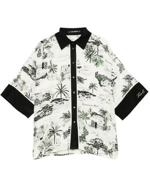 KARL LAGERFELD Camisa Fluid - Blanco
