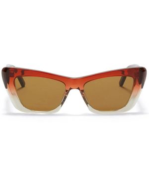 Palm Angels Red Brown Hermosa Sunglasses
