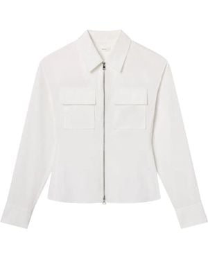 A.L.C. Cropped Utility Shirt With Flap Pockets - White