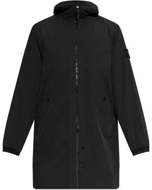 Stone Island Insulated Parka With Hood - Black