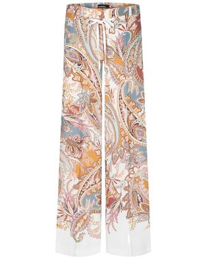 Cambio Adrienne Paisley Trousers - White