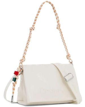 Desigual Sac Porté Épaule À Logo Embossé - White