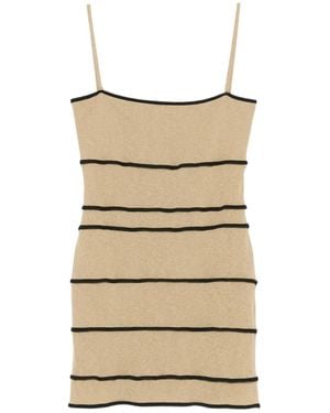 Nanushka Tube-Dress Striped Mini Dress - Natural