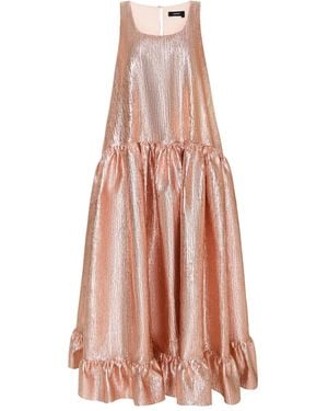 ANOUKI Metallic Flared Dress - Pink