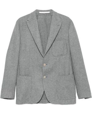 Eleventy Single-Breasted Blazer - Grey