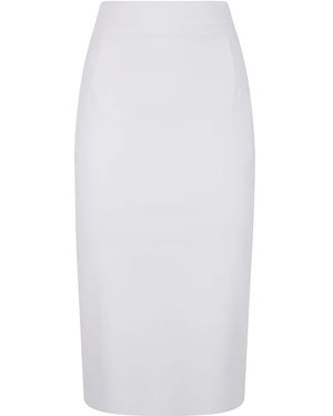 La Petite Robe Di Chiara Boni Jupe Mi-Longue Lumi - Blanc
