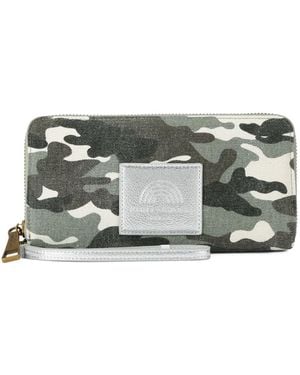Kurt Geiger Southbank Camouflage-Print Zip-Around Wallet - Gray