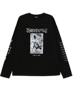 we11done テディベア Tシャツ - ブラック