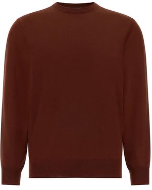 BOGGI Jersey con cuello redondo - Marrón