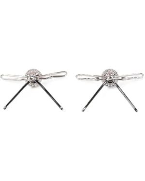 YVMIN Hair-Clip Earrings - White